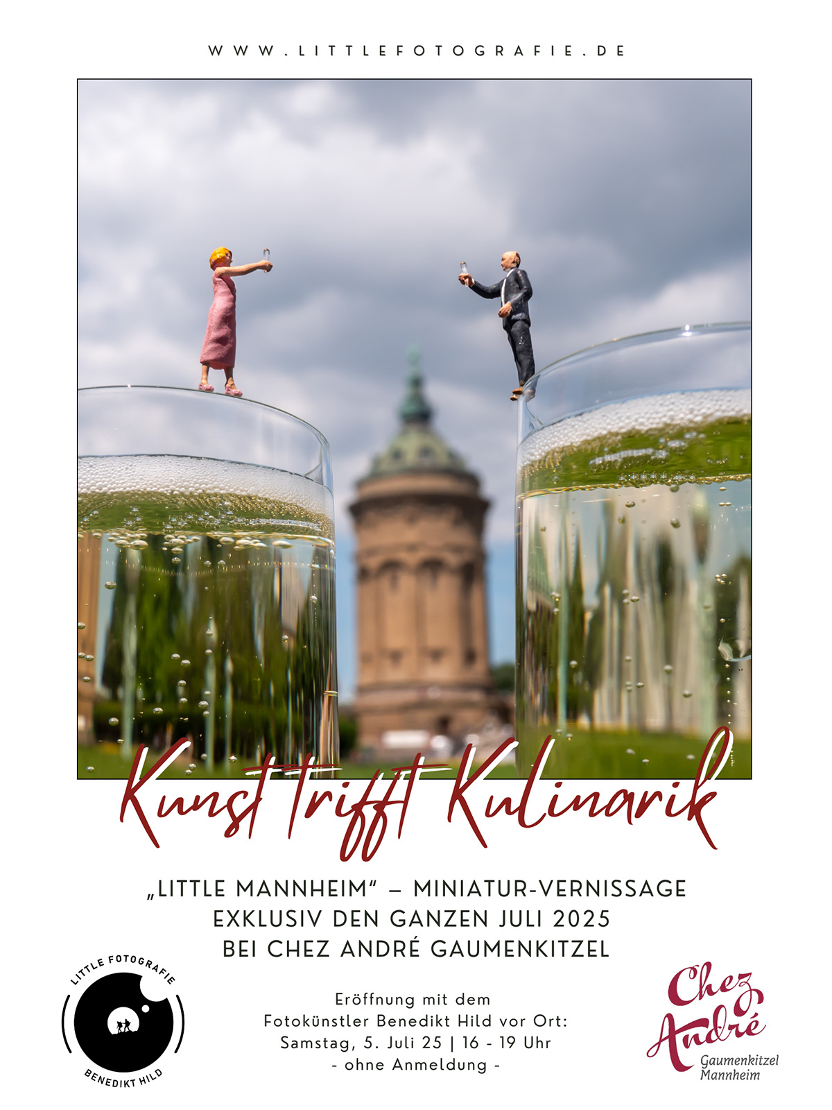 Im Juli 2025 verwandelt sich unser Mannheimer Feinkostladen in eine besondere Ausstellungsfläche: Der Miniatur-Fotograf Benedikt Hild präsentiert bei uns seine bekannten „Little Mannheim“-Motive.