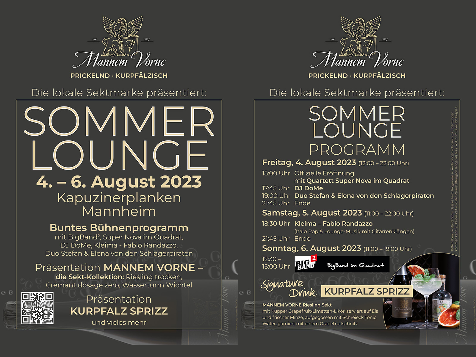 „Mannem Vorne“ Sommer Lounge auf den Kapuzinerplanken Mannheim